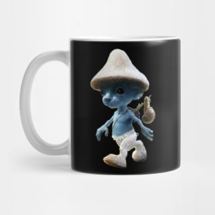 Funny Smurf cat Meme.Blue mushroom Cat meme. Mug